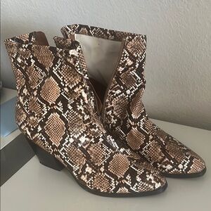 Snakeskin Ankle Boots